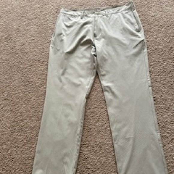 Men's Pants Beige Flag & Anthem Size: 35 x 32 Zip Fly Button Enclosure - Picture 4 of 4